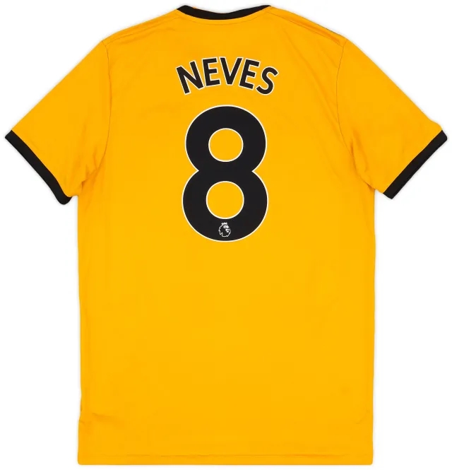 adidas 2018-19 Wolves Home Shirt Neves #8 - 6/10 - (L)