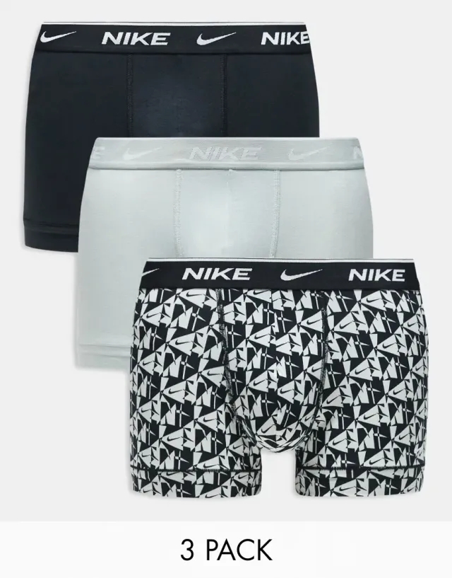 Nike Trunk 3 Pack Unisex Underwear - Grey
