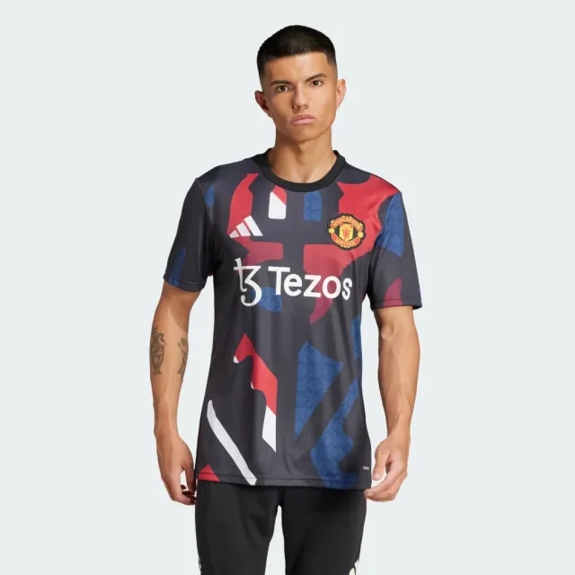 Adidas Performance Manchester United 24/25 Pre-Match Jersey In Black / Mufc Red / Off White /