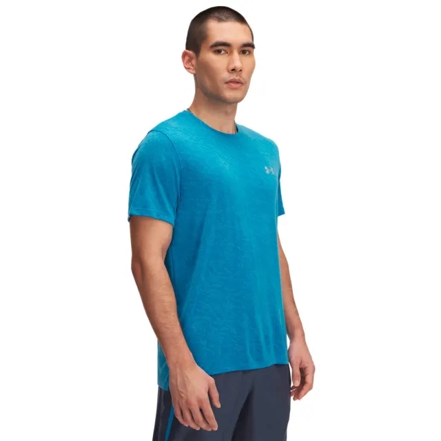 Under Armour  Launch Camo Men's Short Sleeve Ether Blue / Reflective XS