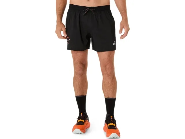 Asics Fujitrail All Over Print 5 Inch Short - Black - Size XL - Black