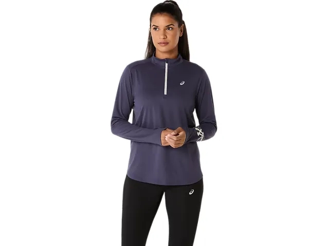 ASICS Icon 1/2 Zip Running Shirt Women - Dark Blue