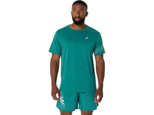 Asics Icon Short Sleeved T-Shirt - Green - Size M - Green