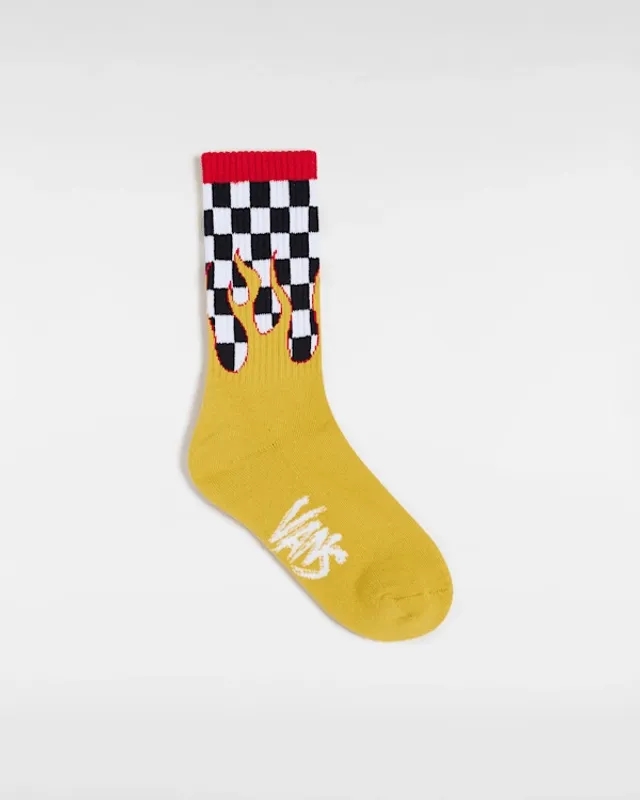 Vans - Kids Road Stop Crew Socks (4-8 Years), Yellow