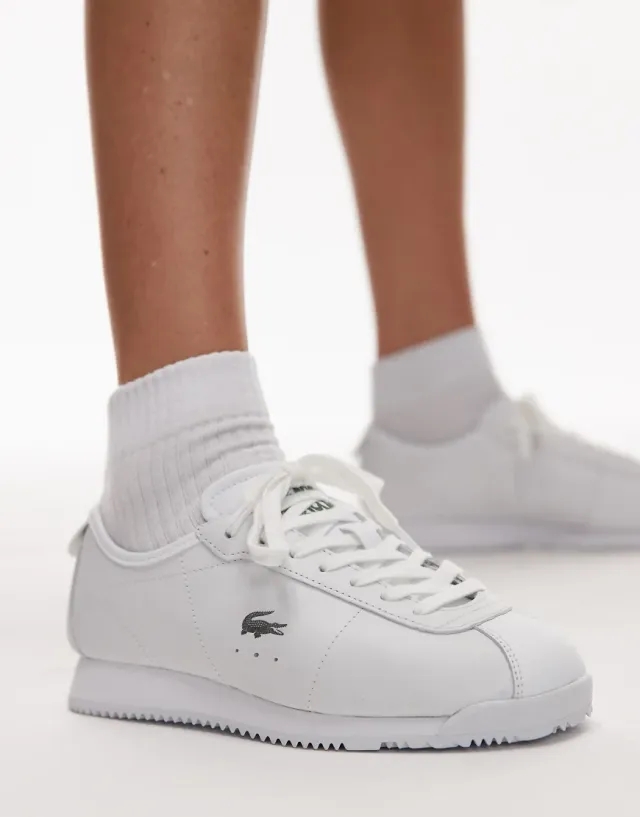 Lacoste Club Low Leather Trainers In White
