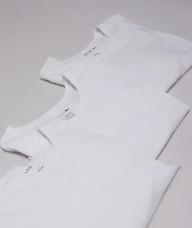 Lacoste 3-Pack Lounge T-shirts - White