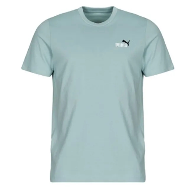 Puma  ESS 2 COLOR SMALL LOGO TEE  men's T shirt in Blue
