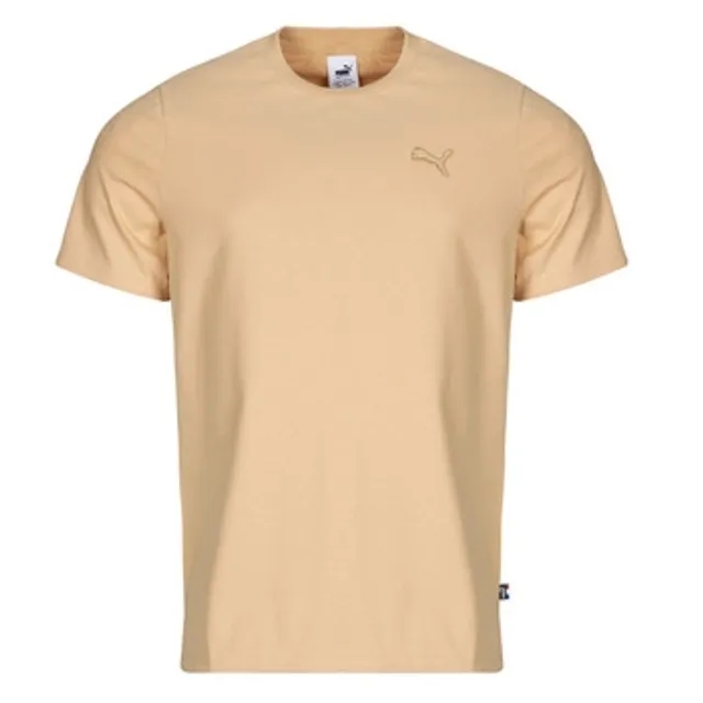 Puma  TEE MIF BADGE BRODE  men's T shirt in Beige