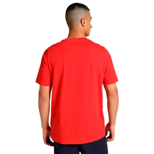 Puma  ESS SMALL LOGO TEE  men's T shirt in Red