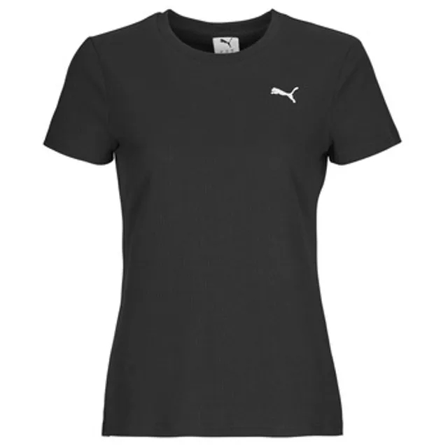 Puma  ESS ELEVATED RIB TEE  women's T shirt in Black