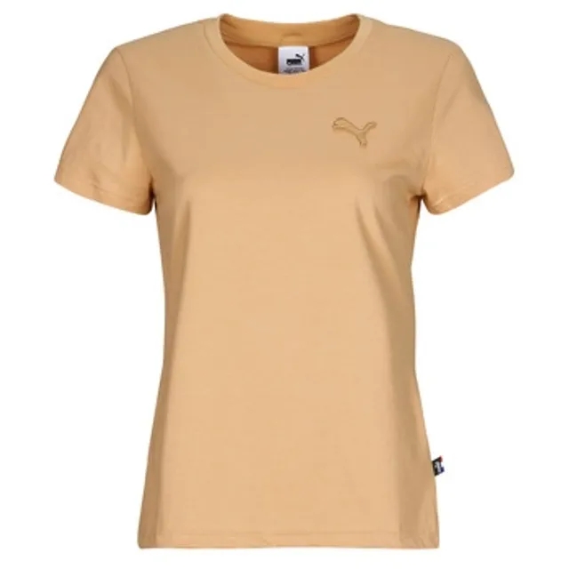 Puma  TEE W MIF BADGE BRODE  women's T shirt in Beige