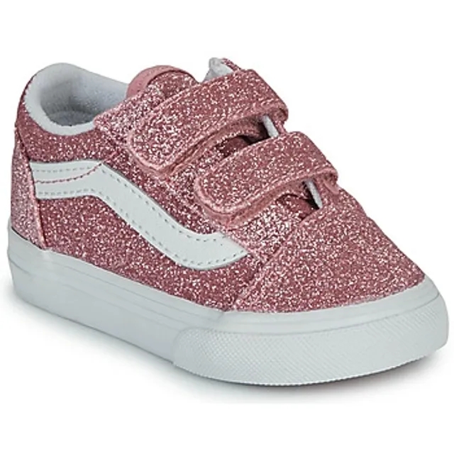 Vans  Old Skool V  girls's Children's Shoes (Trainers) in Pink