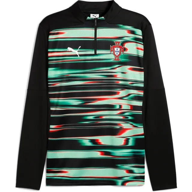 Portugal PUMA Prematch 1/4 ZipTop - Black