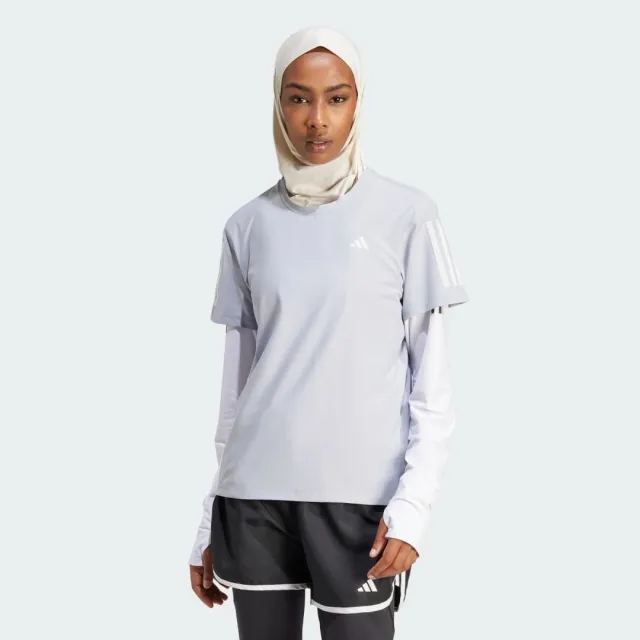 Adidas Running Own The Run Tee In Grey