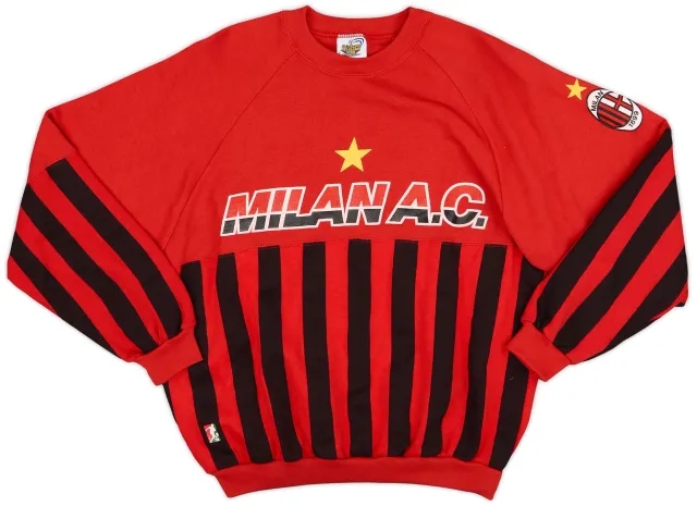 Hoodies/Sweat Tops 1990-91 AC Milan Le Felpe Dei Grandi Club Sweat Top - 9/10 - (M)
