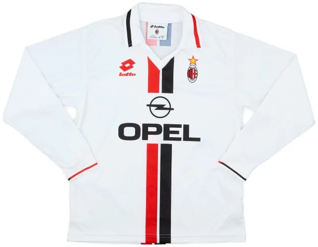 Lotto 1995-96 AC Milan Basic Away L/S Shirt - 8/10 - (S.Boys)