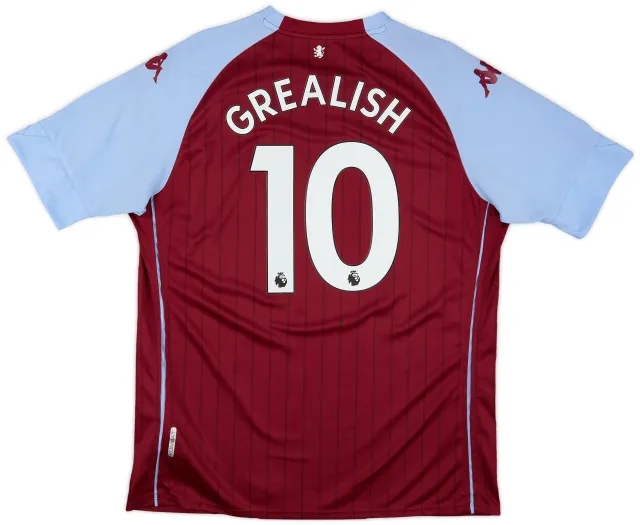 Kappa 2020-21 Aston Villa Home Shirt Grealish #10 - 8/10 - (XXL)