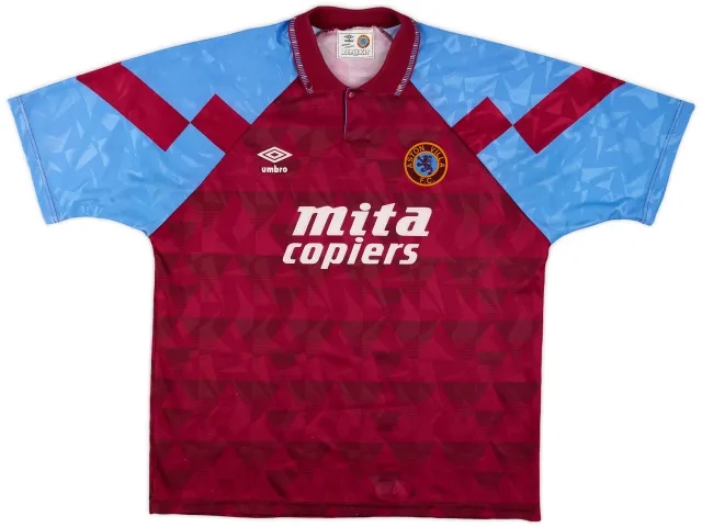 Umbro 1990-92 Aston Villa Home Shirt - 9/10 - (XXL)