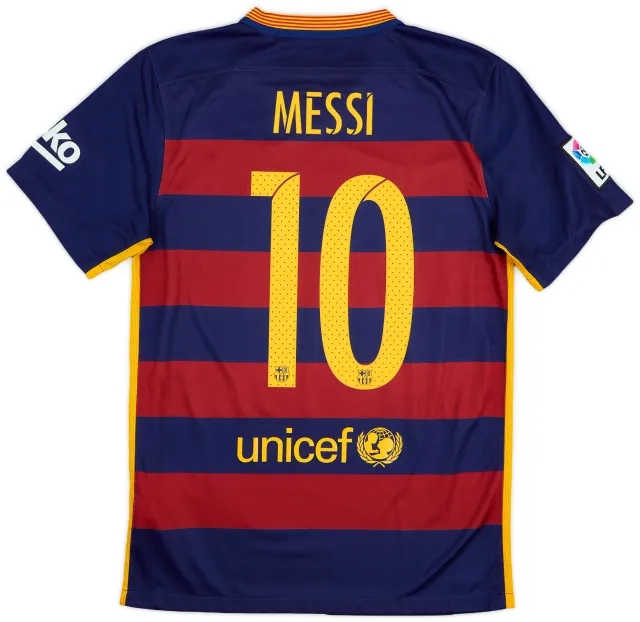 Nike 2015-16 Barcelona Home Shirt Messi #10 - 8/10 - (XL.Boys)