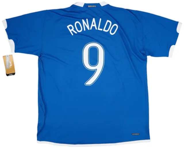Nike 2006-07 Brazil Away Shirt Ronaldo #9 (XXL)