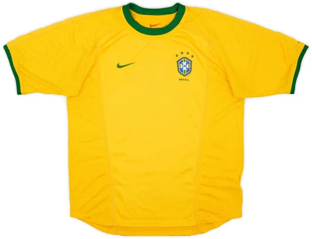 Nike 2000-02 Brazil Home Shirt - 8/10 - (XL.Boys)