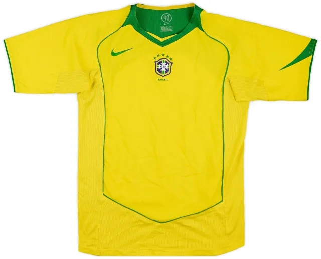Nike 2004-06 Brazil Home Shirt - 8/10 - (XL.Boys)