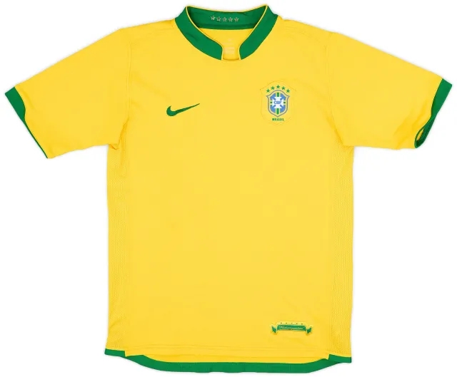 Nike 2006-08 Brazil Home Shirt - 8/10 - (XL.Boys)