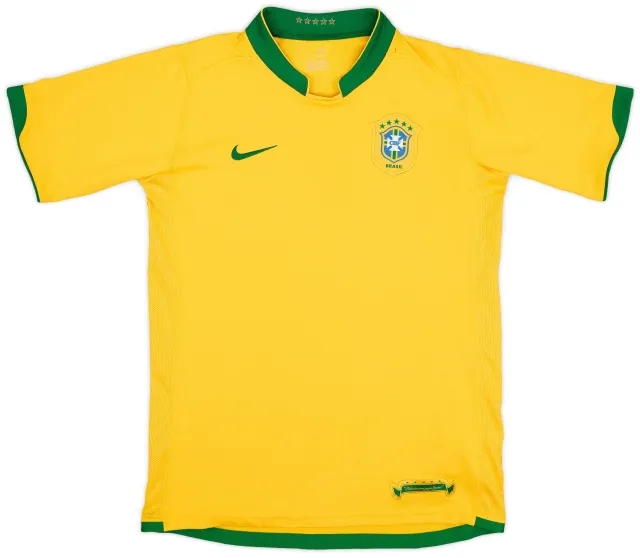 Nike 2006-08 Brazil Home Shirt - 9/10 - (XL.Boys)