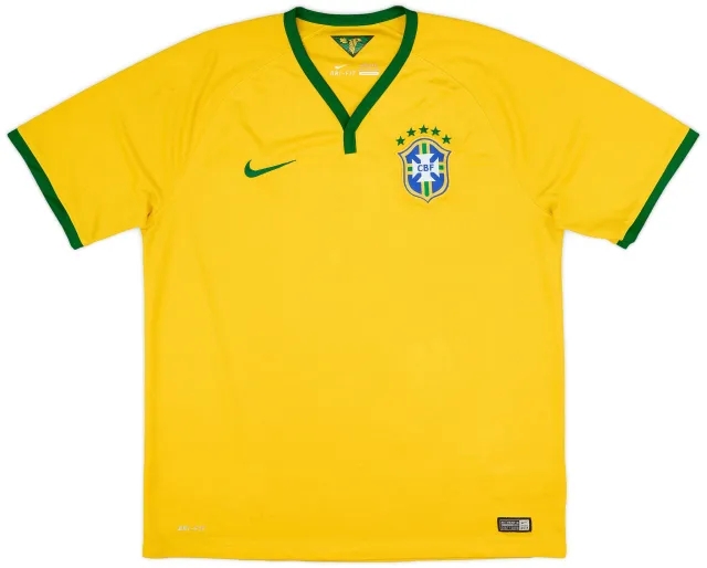 Nike 2014-15 Brazil Home Shirt - 6/10 - (XL)
