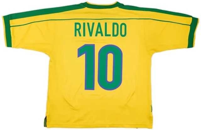 Nike 1998-00 Brazil Home Shirt Rivaldo #10 - 5/10 - (M)