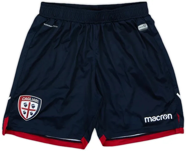 Macron 2018-19 Cagliari Home Shorts - 6/10 - (L.Boys)