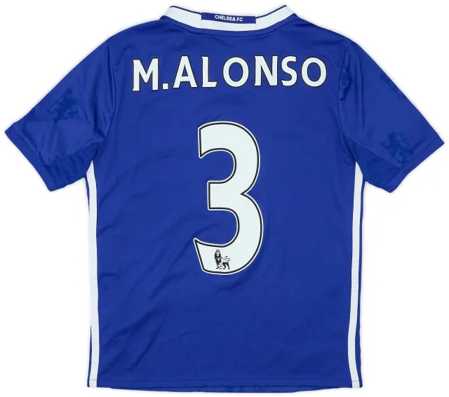 adidas 2016-17 Chelsea Home Shirt M. Alonso #3 - 9/10 - (M.Boys)