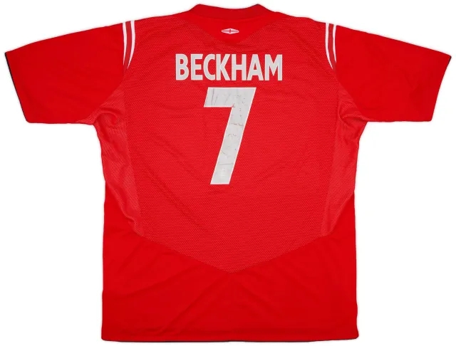 Umbro 2004-06 England Away Shirt Beckham #7 - 5/10 - (XL)