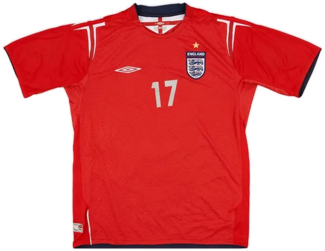Umbro 2004-06 England Away Shirt #17 - 6/10 - (L)