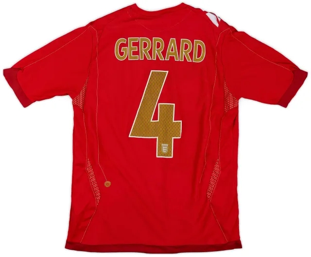 Umbro 2006-08 England Away Shirt Gerrard #4 - 4/10 - (M)