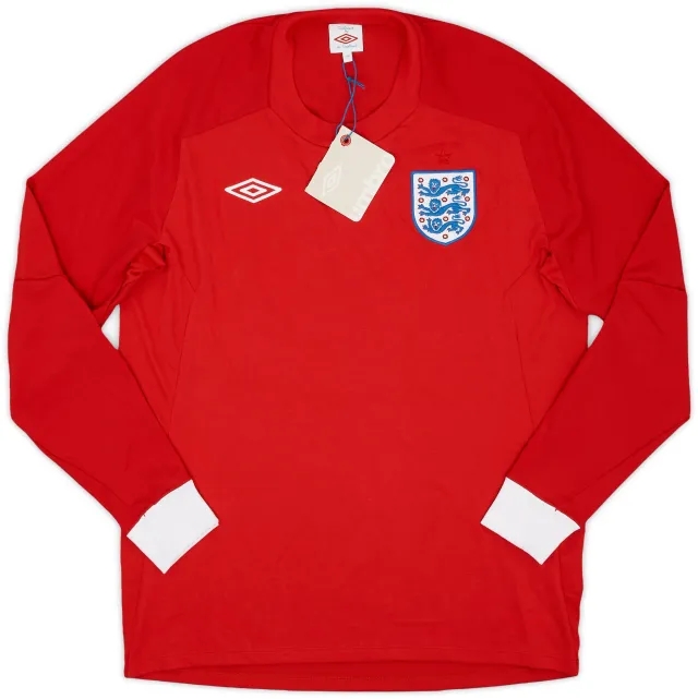 Umbro 2010-11 England Away L/S Shirt (L)