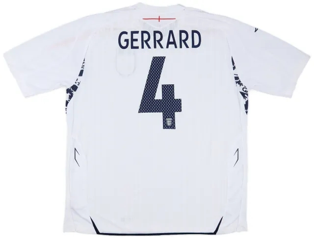 Umbro 2007-09 England Home Shirt Gerrard #4 (XXL)