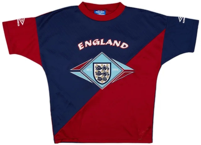 1994-95 England Umbro Training Shirt - 6/10 - (L.Boys)