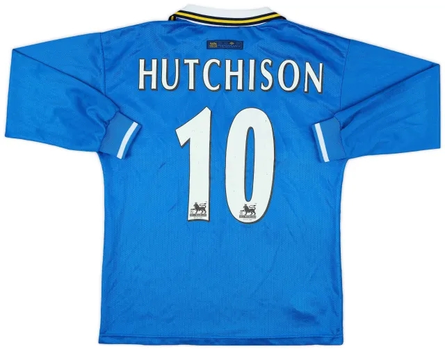 Umbro 1997-99 Everton Home L/S Shirt Hutchison #10 - 5/10 - (L.Boys)