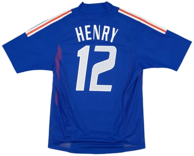 adidas 2002-04 France Player Issue Home Shirt Henry #12 - 8/10 - (M)