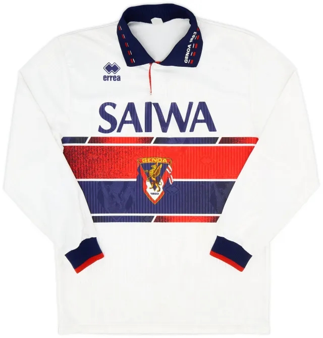 Errea 1992-93 Genoa Away L/S Shirt - 8/10 - (M)