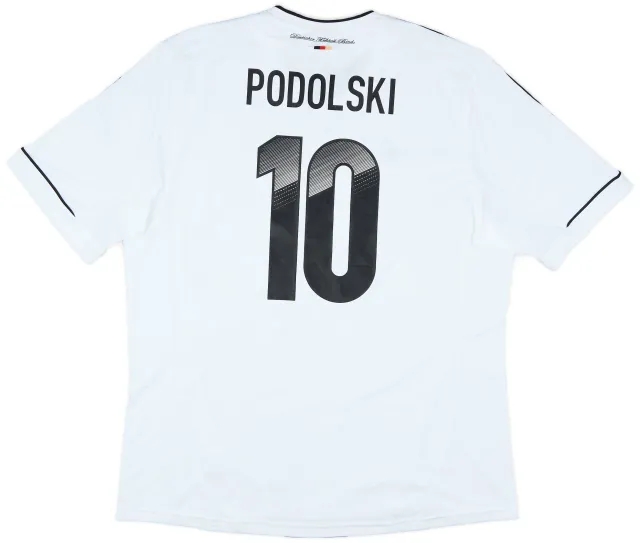 adidas 2012-13 Germany Home Shirt Podolski #10 - 5/10 - (XL)