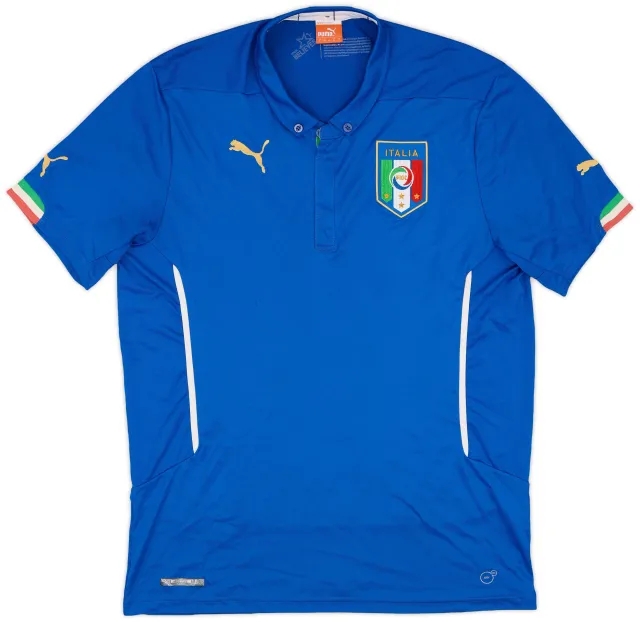 Puma 2014-15 Italy Home Shirt - 9/10 - (XL)
