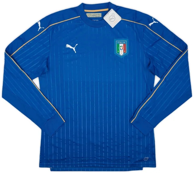 Puma 2016-17 Italy Player Issue Home L/S Shirt (XL)