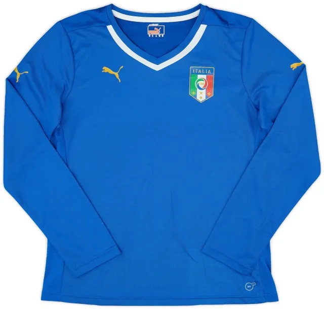 Puma 2014-15 Italy Women's Home L/S Shirt - 8/10 - (Women's M)