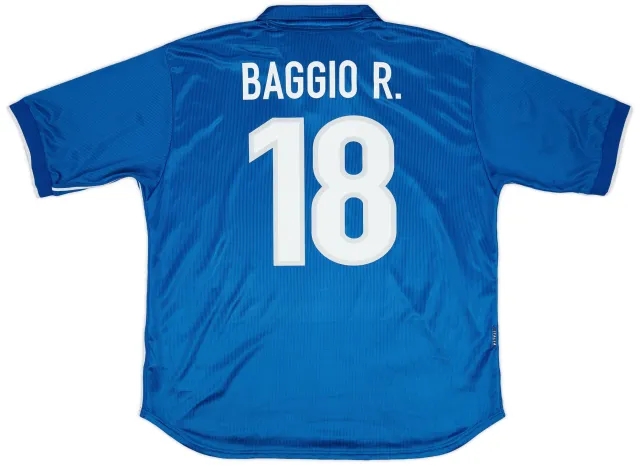 Nike 1997-98 Italy Home Shirt Baggio #18 - 7/10 - (XXL)