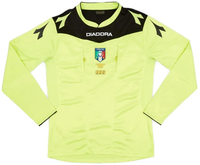 2014-15 Italy Diadora Referee L/S Shirt - 7/10 - (M)