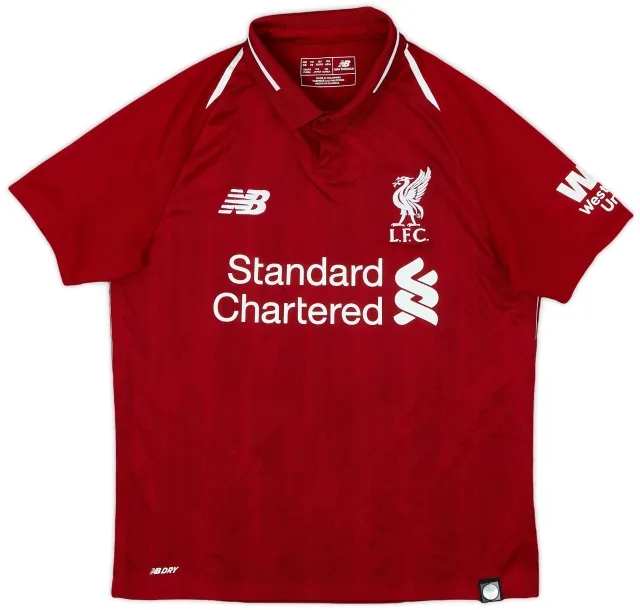 NewBalance 2018-19 Liverpool Home Shirt - 9/10 - (M.Boys)