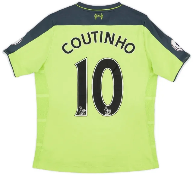 NewBalance 2016-17 Liverpool Third Shirt Coutinho #10 - 6/10 - (XL.Boys)