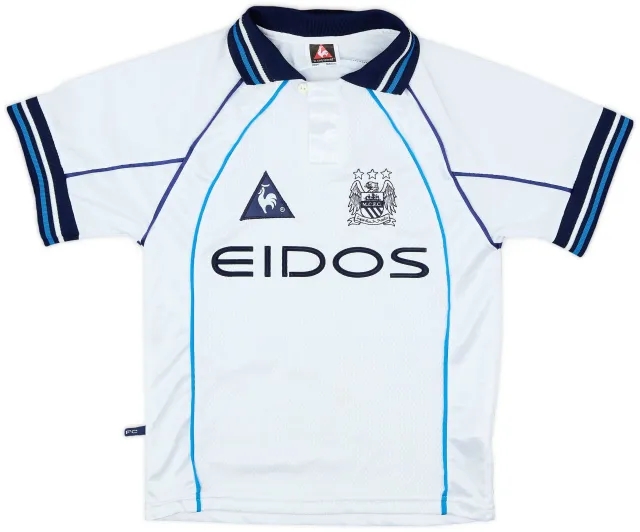 LeCoqSportif 1999-00 Manchester City Away Shirt - 7/10 - (7-8 Years)